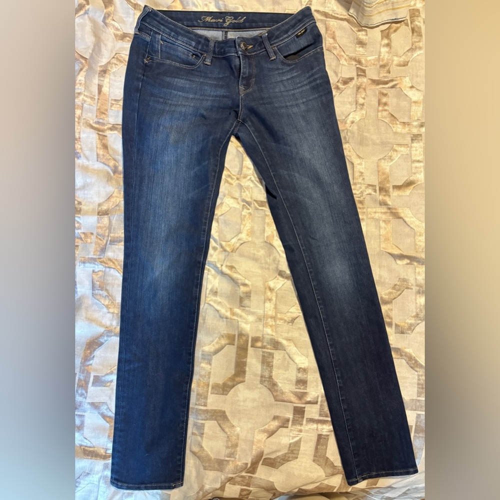 Mavi Gold Low Rise Dark Blue Skinny Jeans 27 x 30 - Picture 2 of 8